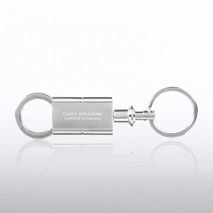Silver Swivel Valet Key Chain - Engravable!